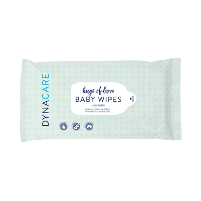 Dynarex Hugs of Love Baby Wipes, Resealable Bag