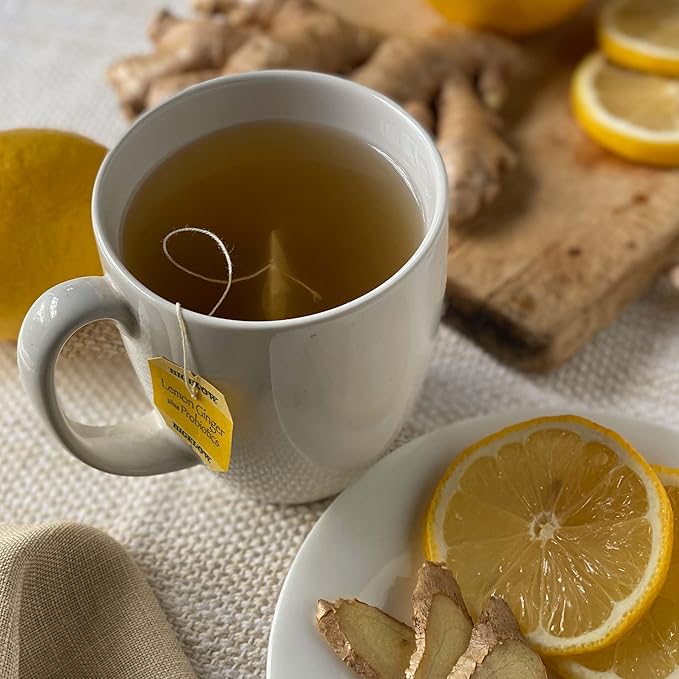 bigelow tea herbal tea plus lemon ginger case of 6 18 bag