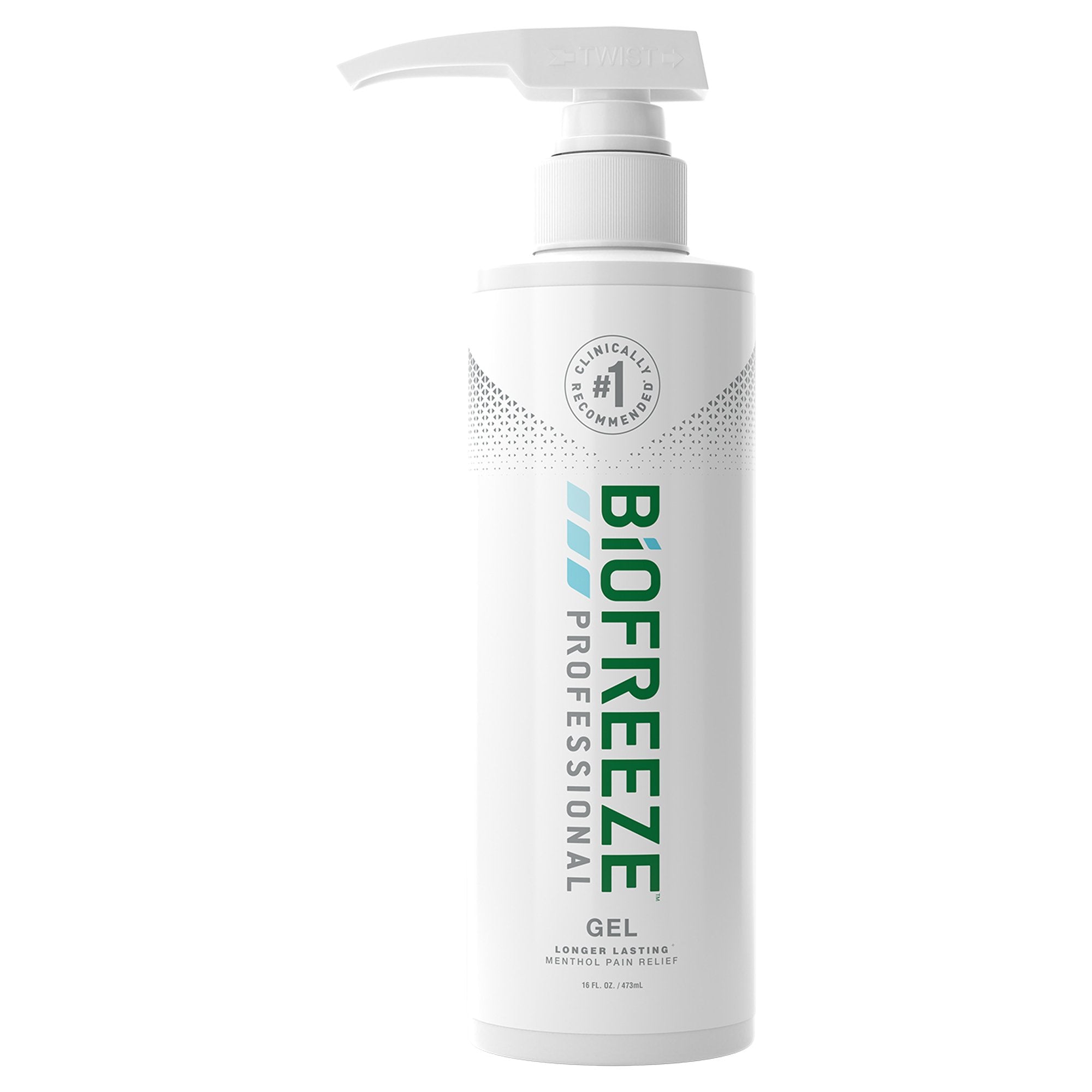 Topical Pain Relief Biofreeze Professional 5% Strength Menthol Topical Gel 16 oz.