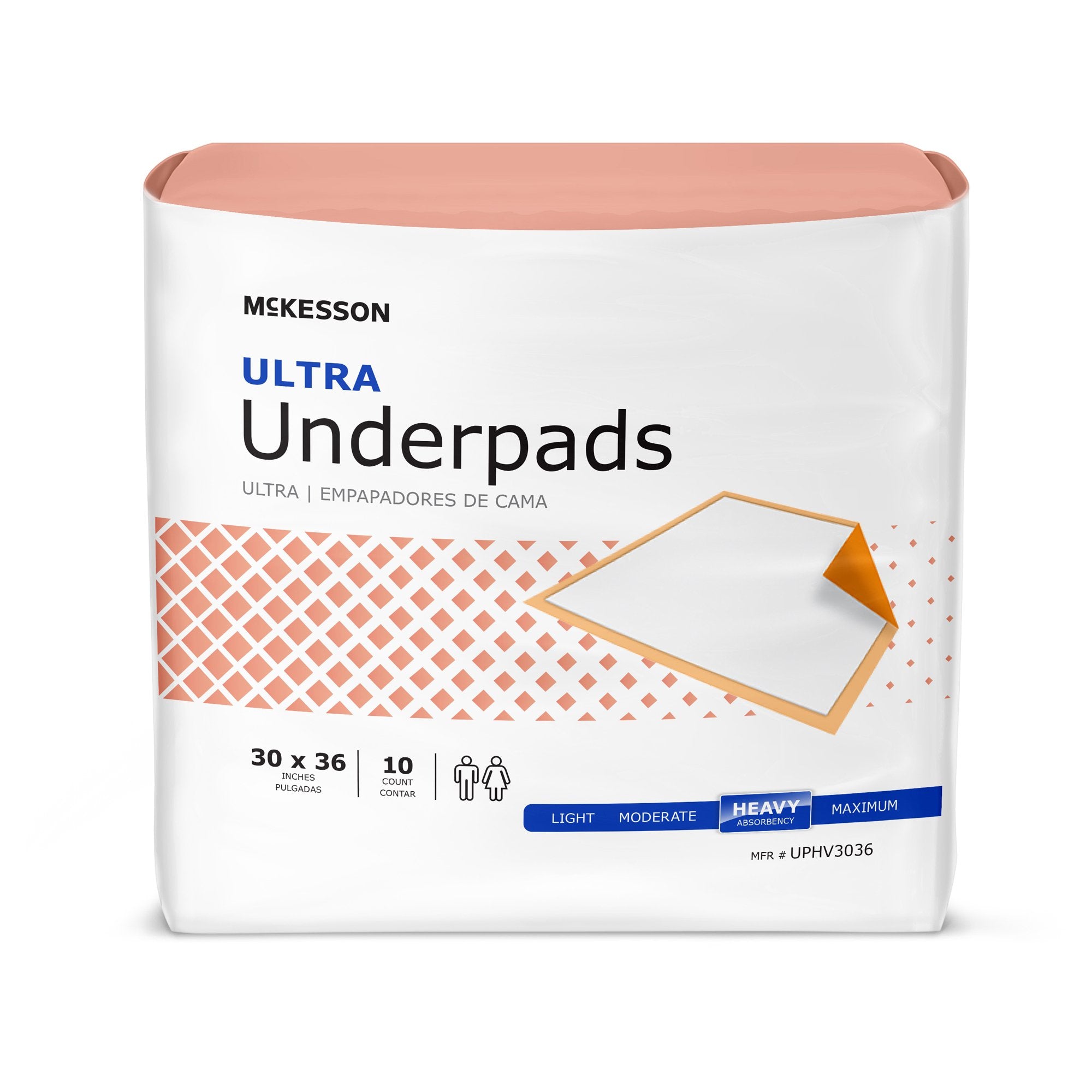 Disposable Underpad McKesson Ultra 30 X 36 Inch Fluff / Polymer Heavy Absorbency, Packaging Type- Case