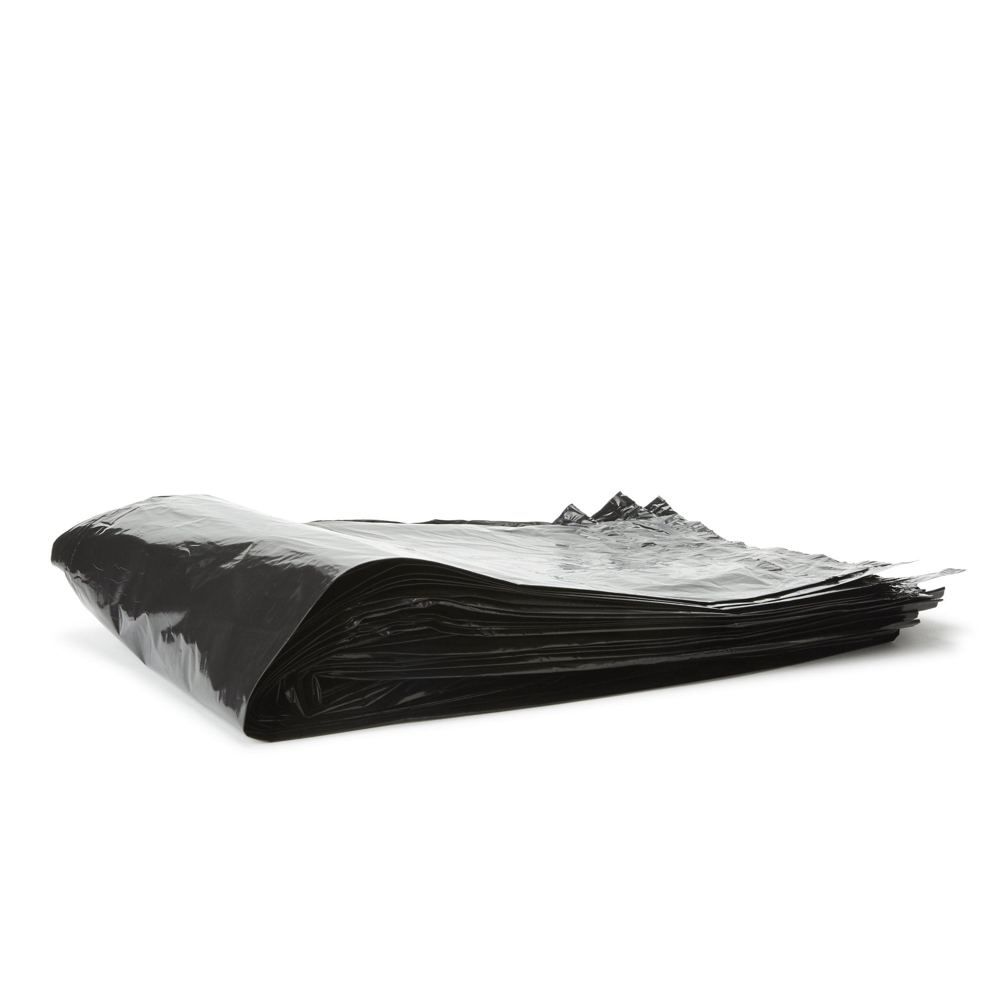 black plastic garbage bag with X Seal bottom