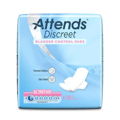 bladder control pad attends discreet ultra thin 9 inch length light absorbency polymer core one size fits most packaging type case