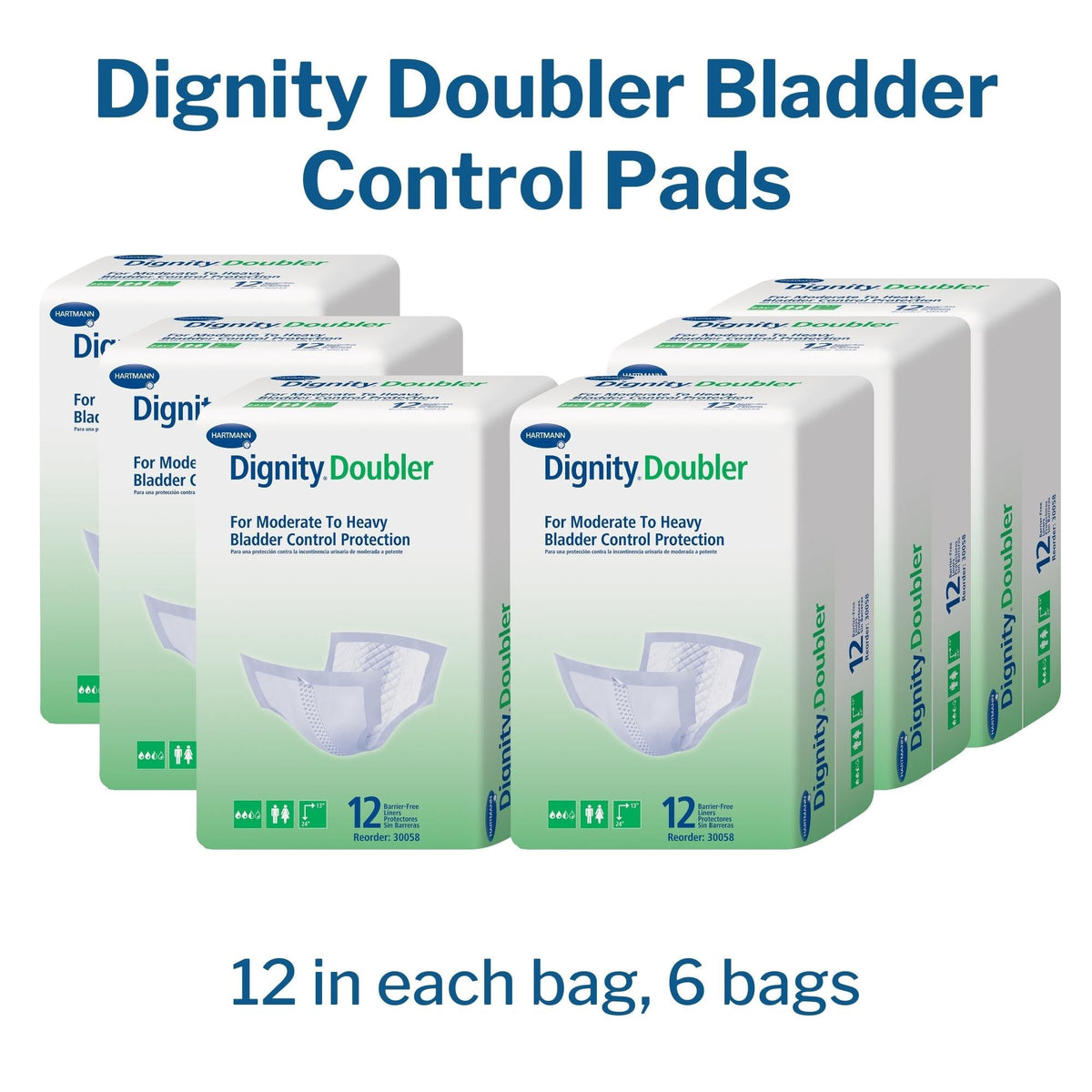 bladder control pad dignity doubler 13 x 24 inch moderate absorbency polymer core one size fits most packaging type case