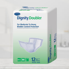 bladder control pad dignity doubler 13 x 24 inch moderate absorbency polymer core one size fits most packaging type case