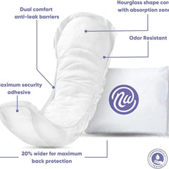bladder control pad nexwear maximum long 13 3 4 inch length heavy absorbency super absorbent core one size fits most packaging type case