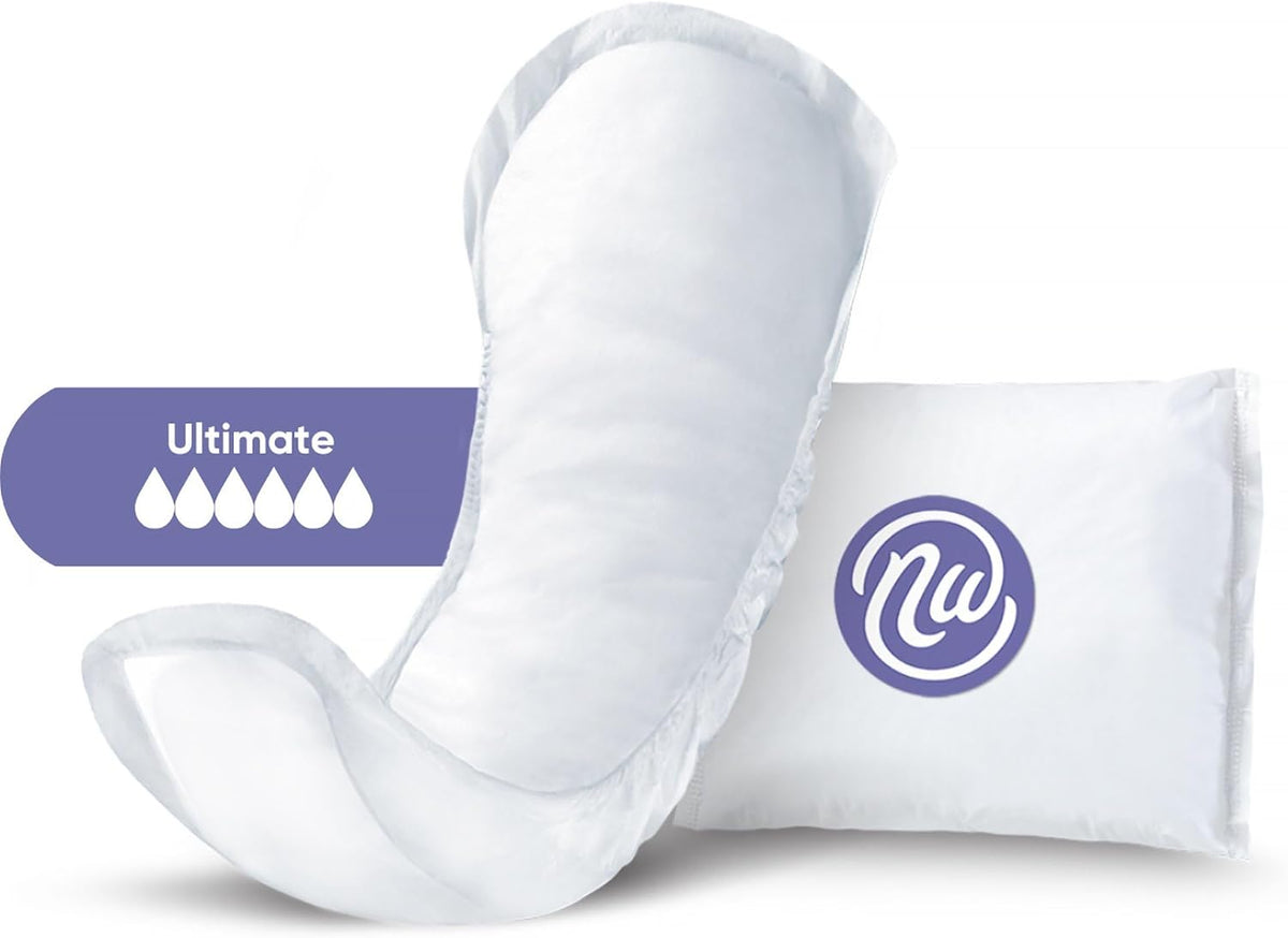 bladder control pad nexwear maximum long 13 3 4 inch length heavy absorbency super absorbent core one size fits most packaging type case