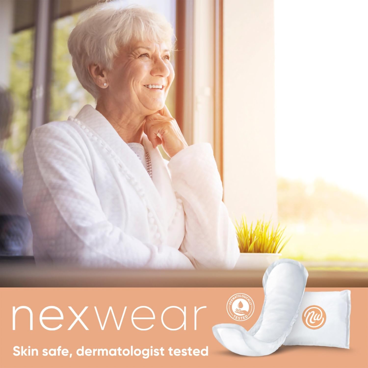 bladder control pad nexwear moderate 10 inch length moderate absorbency super absorbent core one size fits most packaging type case