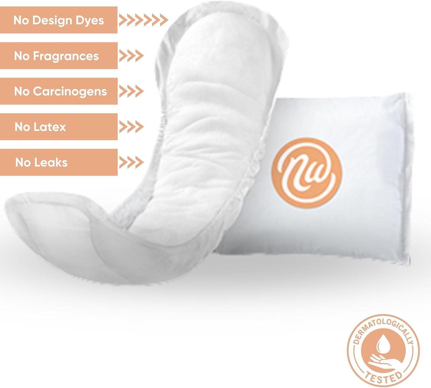 bladder control pad nexwear moderate 10 inch length moderate absorbency super absorbent core one size fits most packaging type case