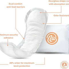 bladder control pad nexwear moderate 10 inch length moderate absorbency super absorbent core one size fits most packaging type case