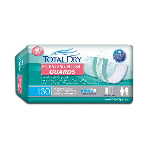 Bladder Control Pad TotalDry 11 Inch Length Moderate Absorbency SecureLoc Core One Size Fits Most