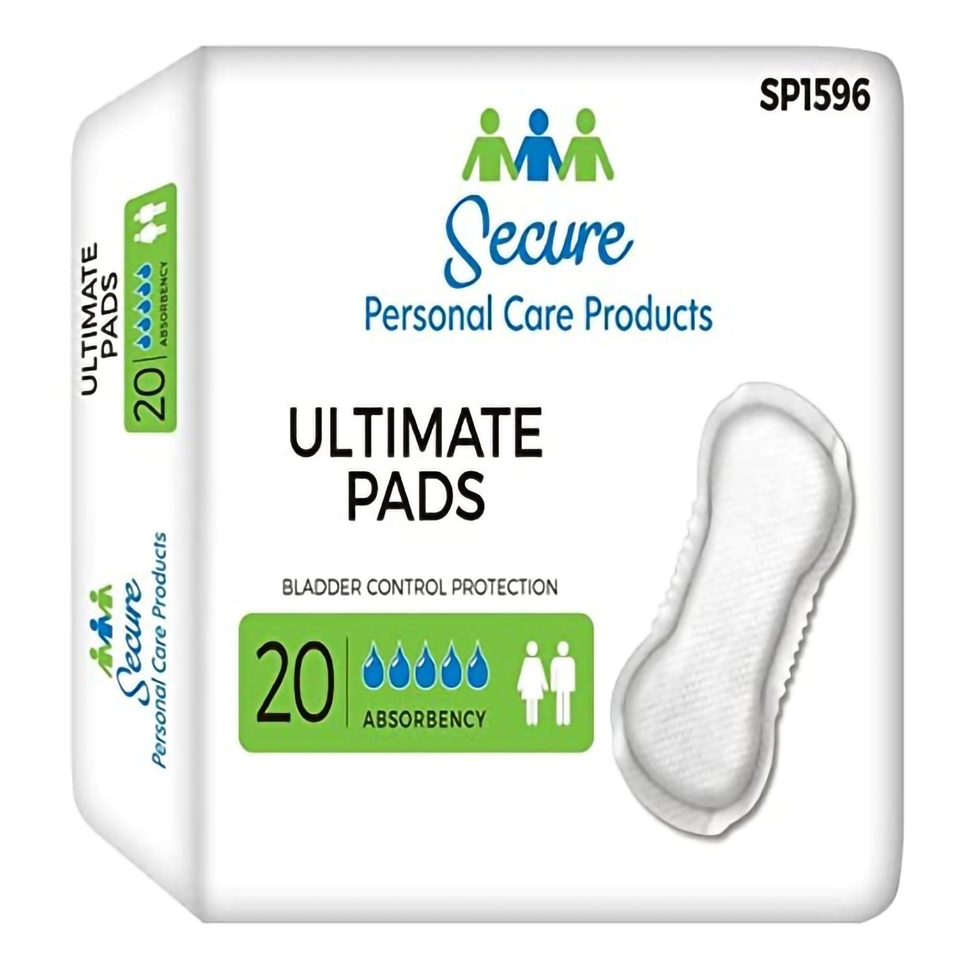 Bladder Control Pad TotalDry 16 1/2 Inch Length Heavy Absorbency Polymer Core Regular