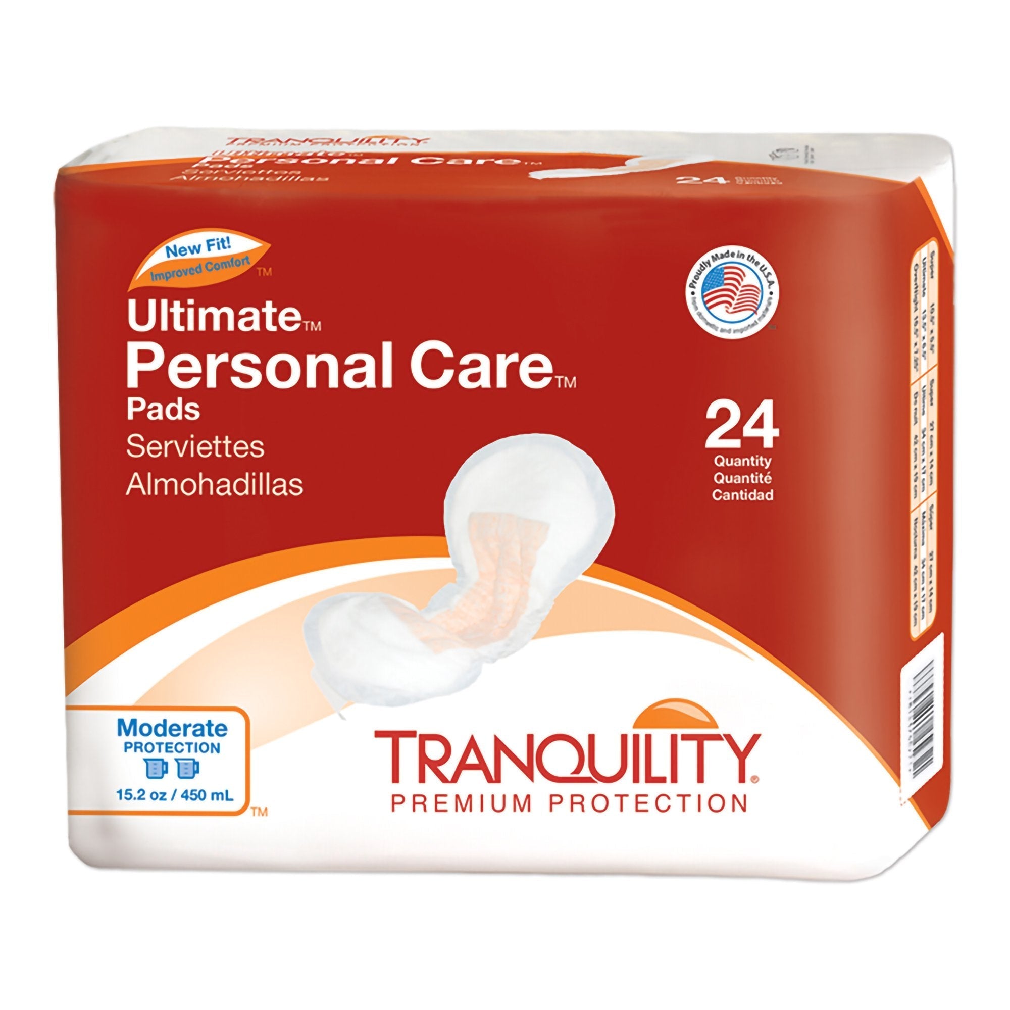 Bladder Control Pad Tranquility Personal Care 6 1/2 X 13 1/2 Inch Heavy Absorbency Super Absorbent Core One Size Fits Most