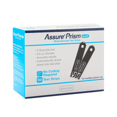 Blood Glucose Test Strips ASSURE Prism Multi Foiled Wrapped 50 Strips per Pack
