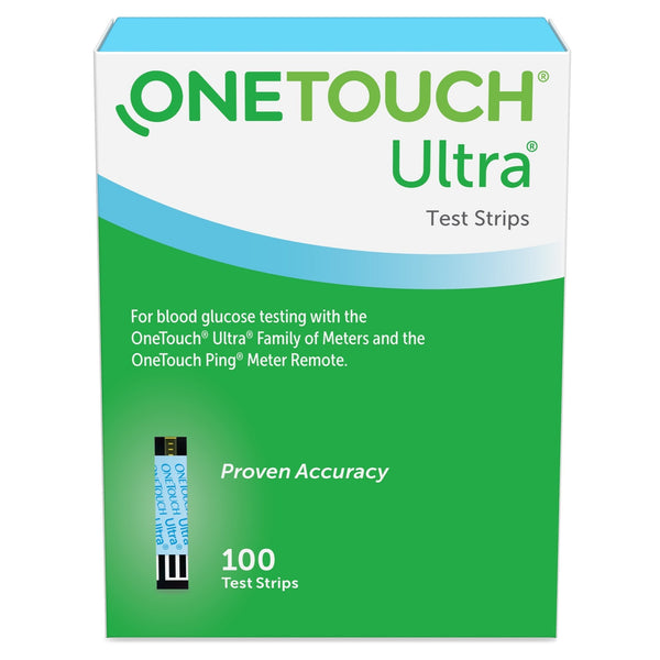 Blood Glucose Test Strips OneTouch Ultra Blue 100 Strips per Pack