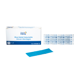 blue metal detectable woven bandage