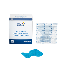 blue metal detectable woven bandage fingertip 1
