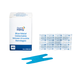 blue metal detectable woven bandage knuckle 1