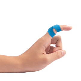 blue metal detectable woven bandage knuckle