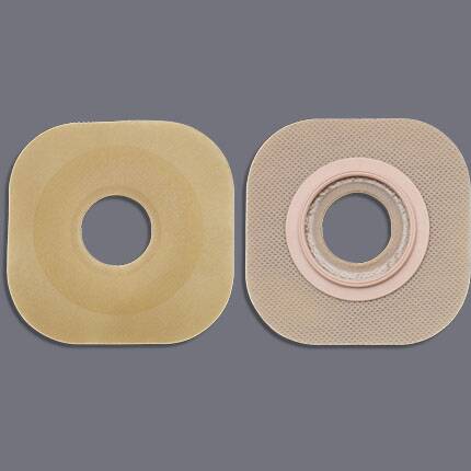 Ostomy Barrier FlexWear Precut, Standard Wear Without Tape 44 mm Flange Green Code System Hydrocolloid 3/4 Inch Opening, Packaging Type- Box