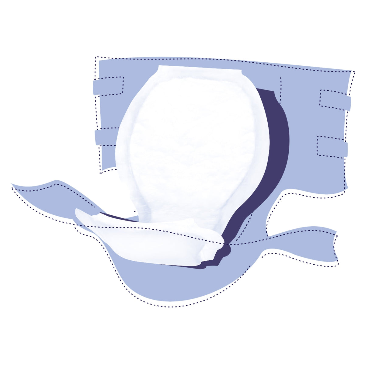 booster pad seni 25 inch length moderate absorbency super absorbent core one size fits most packaging type case
