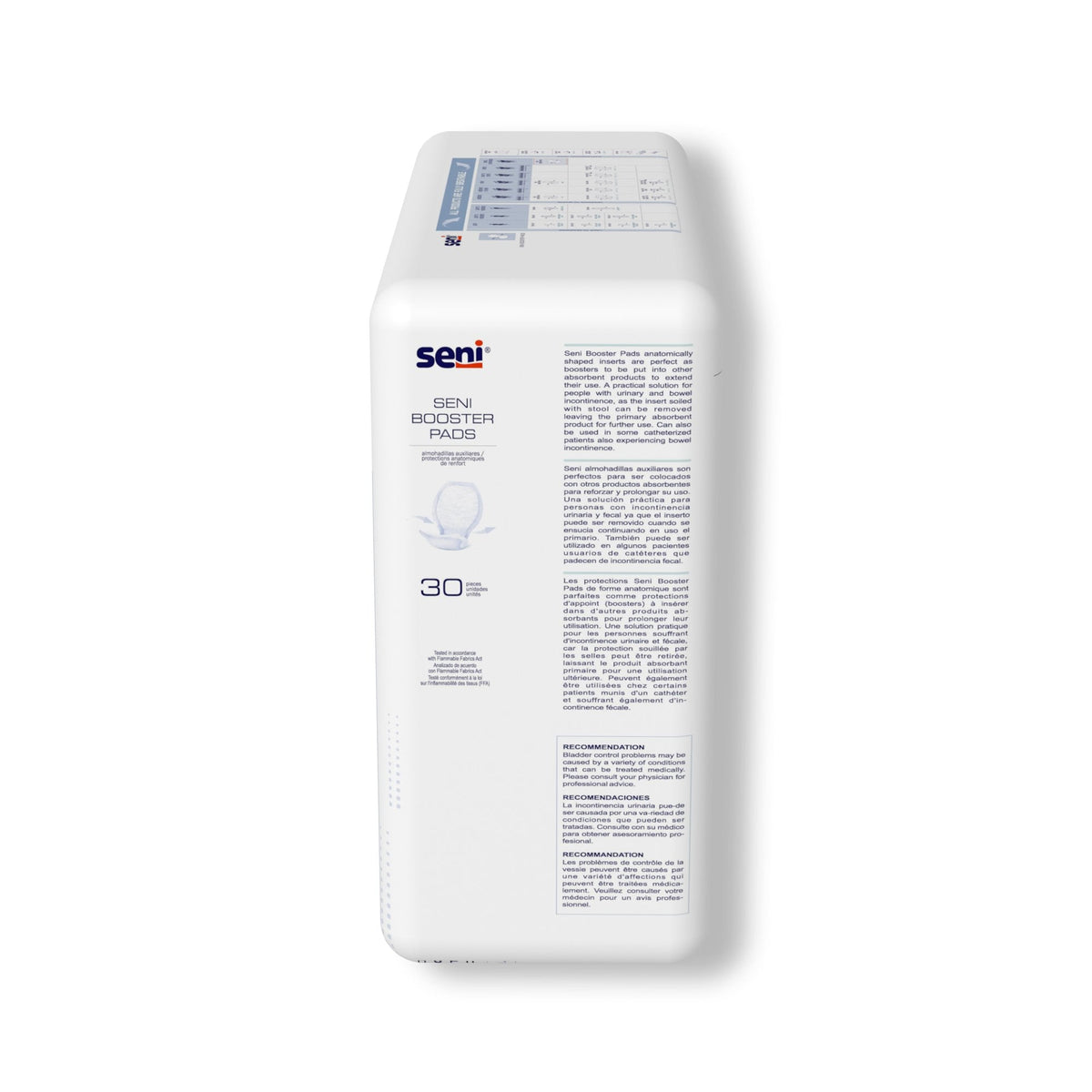 booster pad seni 25 inch length moderate absorbency super absorbent core one size fits most packaging type case