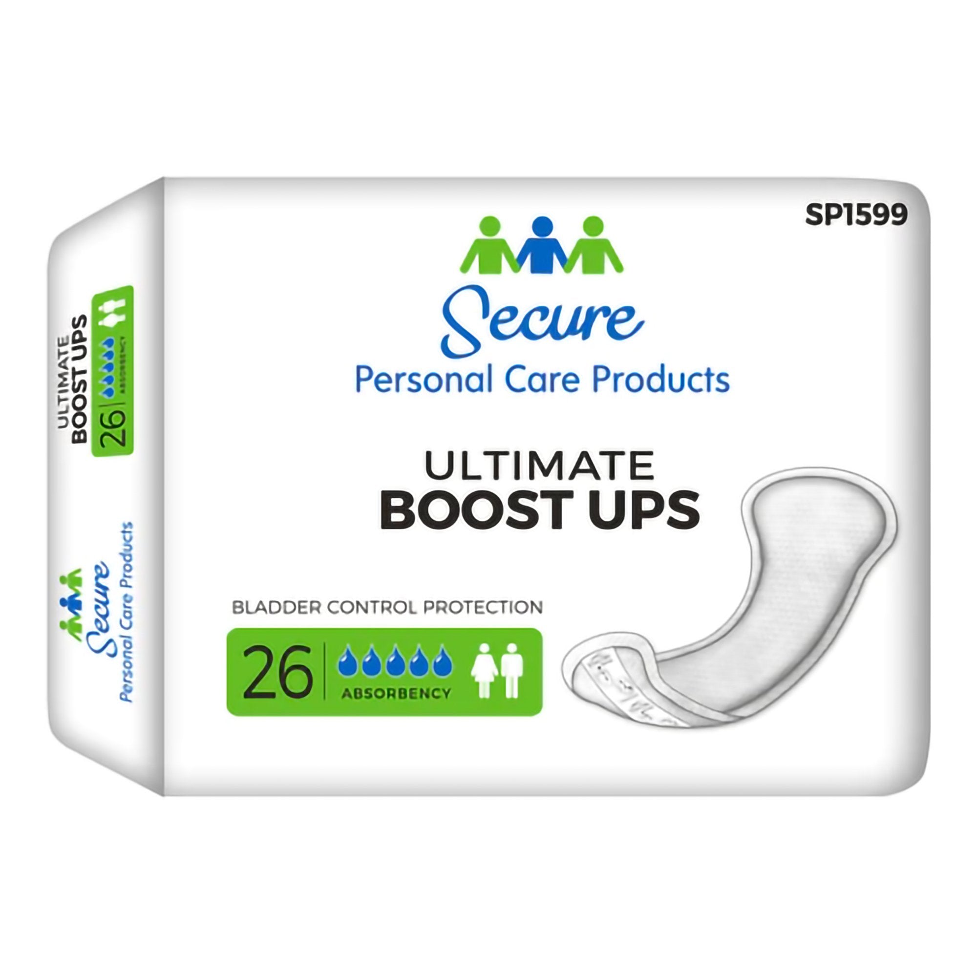Booster Pad TotalDry Ultimate Boost Ups 16 1/2 Inch Length Moderate Absorbency Polymer Core One Size Fits Most