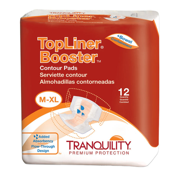 Booster Pad Tranquility Top Liner Contour 13 1/2 X 21 1/2 Inch Heavy Absorbency Super Absorbent Core One Size Fits Most