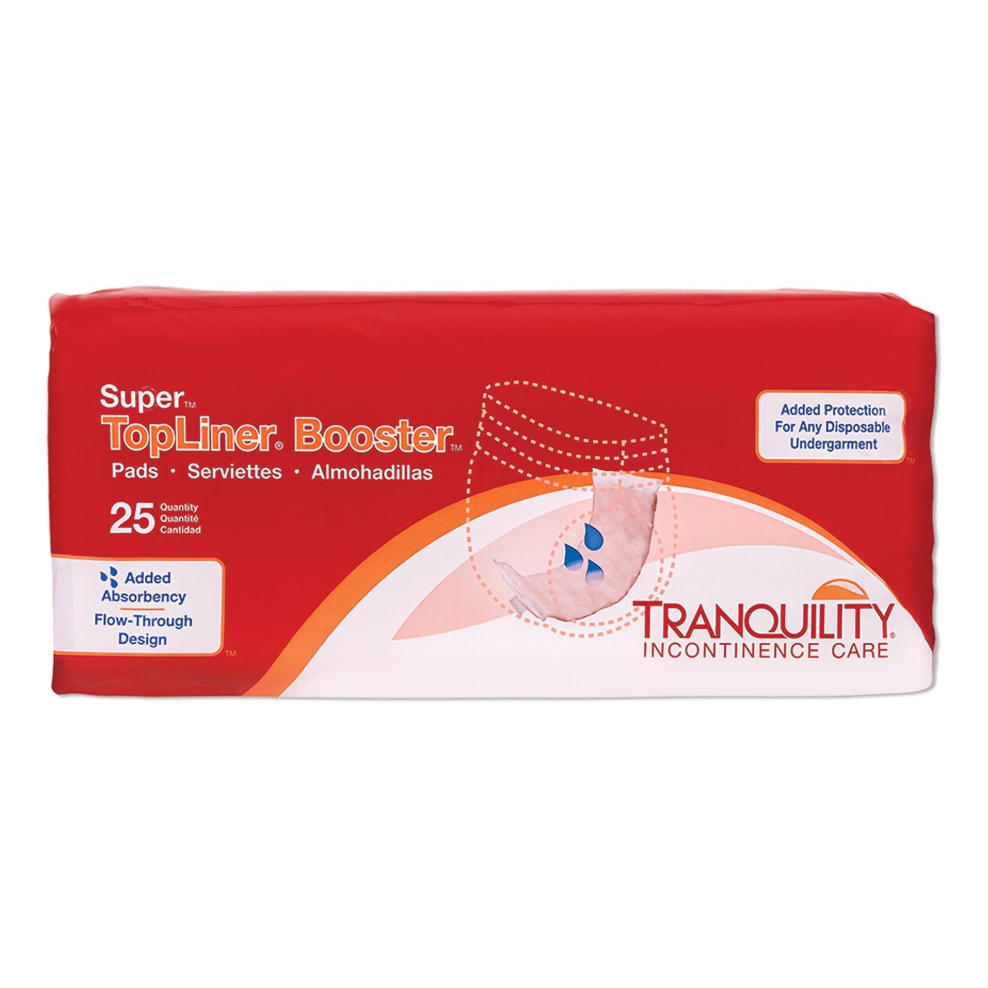 Booster Pad Tranquility TopLiner 4 1/4 X 15 Inch Heavy Absorbency Super Absorbent Core Super