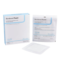 Foam Dressing BorderedFoam 6 X 6 Inch With Border Waterproof Backing Nonacrylic Adhesive Square Sterile