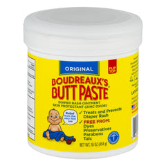 Diaper Rash Treatment Boudreaux's Butt Paste 16 oz. Jar Scented Ointment