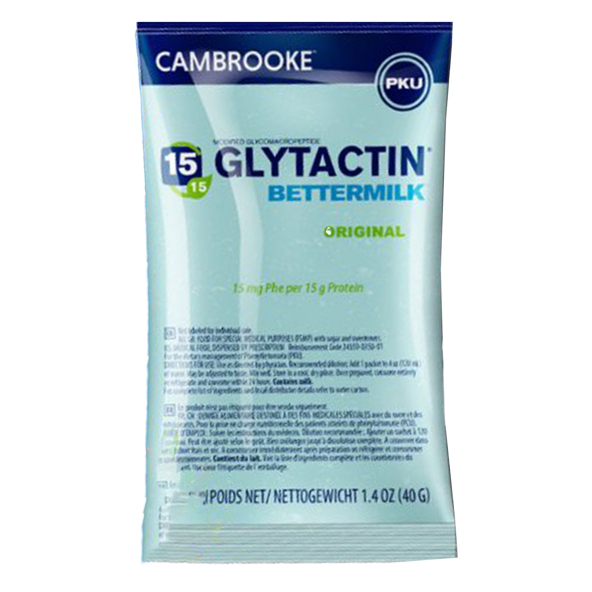 Oral Supplement Glytactin BetterMilk Original Flavor Powder 1.4 oz. Individual Packet, Packaging Type- Case