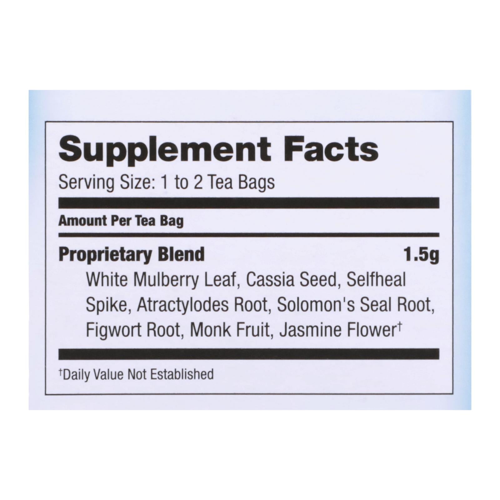 bravo teas and herbs tea sugar level 20 bag