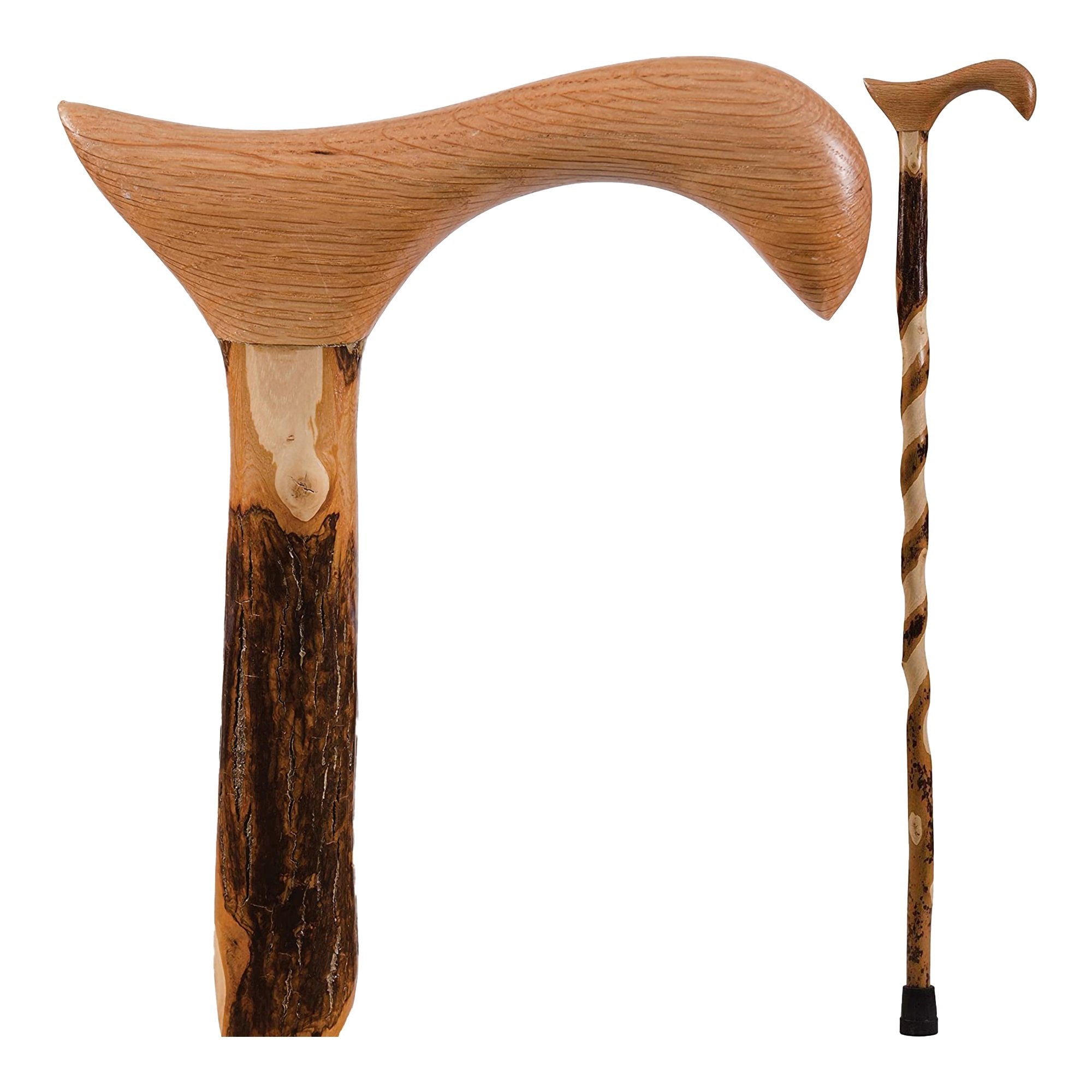 T Handle Cane Brazos Twisted Wood 37 Inch Height Wood Grain