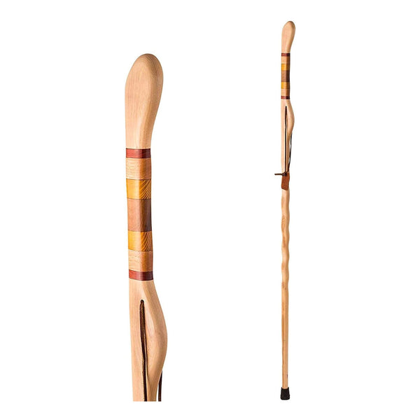 Walking Stick Brazos Twisted Safari Wood 58 Inch Height Hickory
