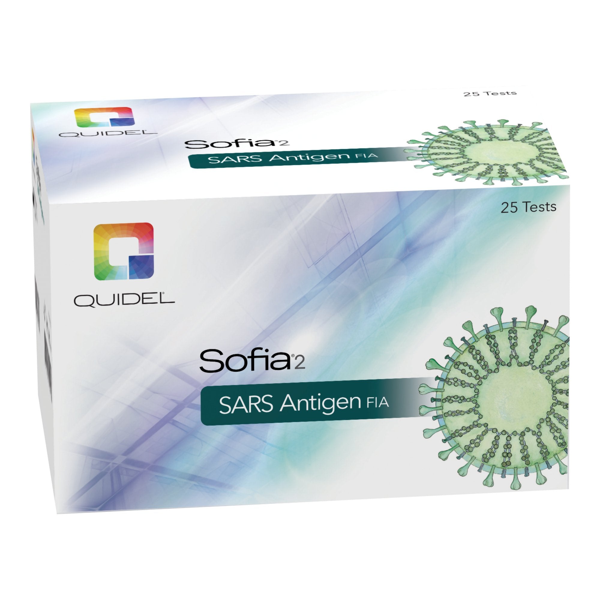 Respiratory Test Kit Sofia SARS Antigen FIA 25 Tests CLIA Waived, Packaging Type- Case