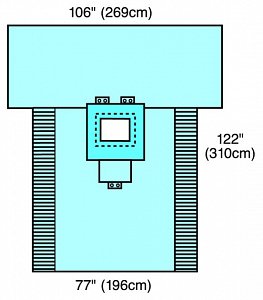 Surgical Drape Chest and Breast Drape 77 X 106 X 122 Inch Sterile
