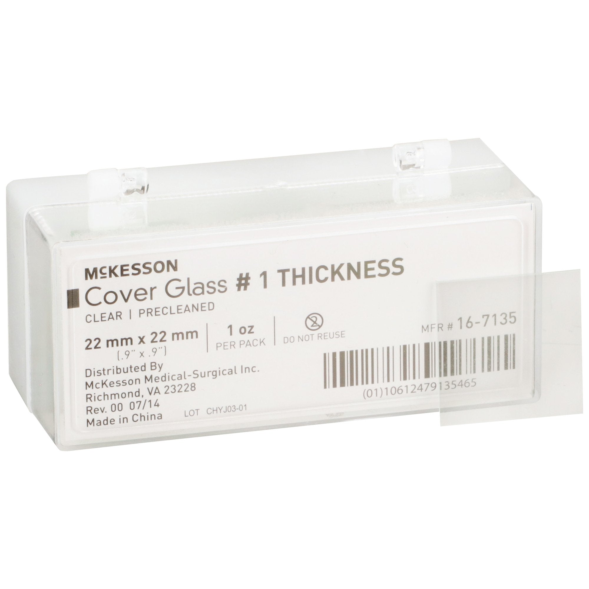 Cover Glass McKesson Square No. 1 Thickness 22 X 22 mm, Packaging Type - Packet