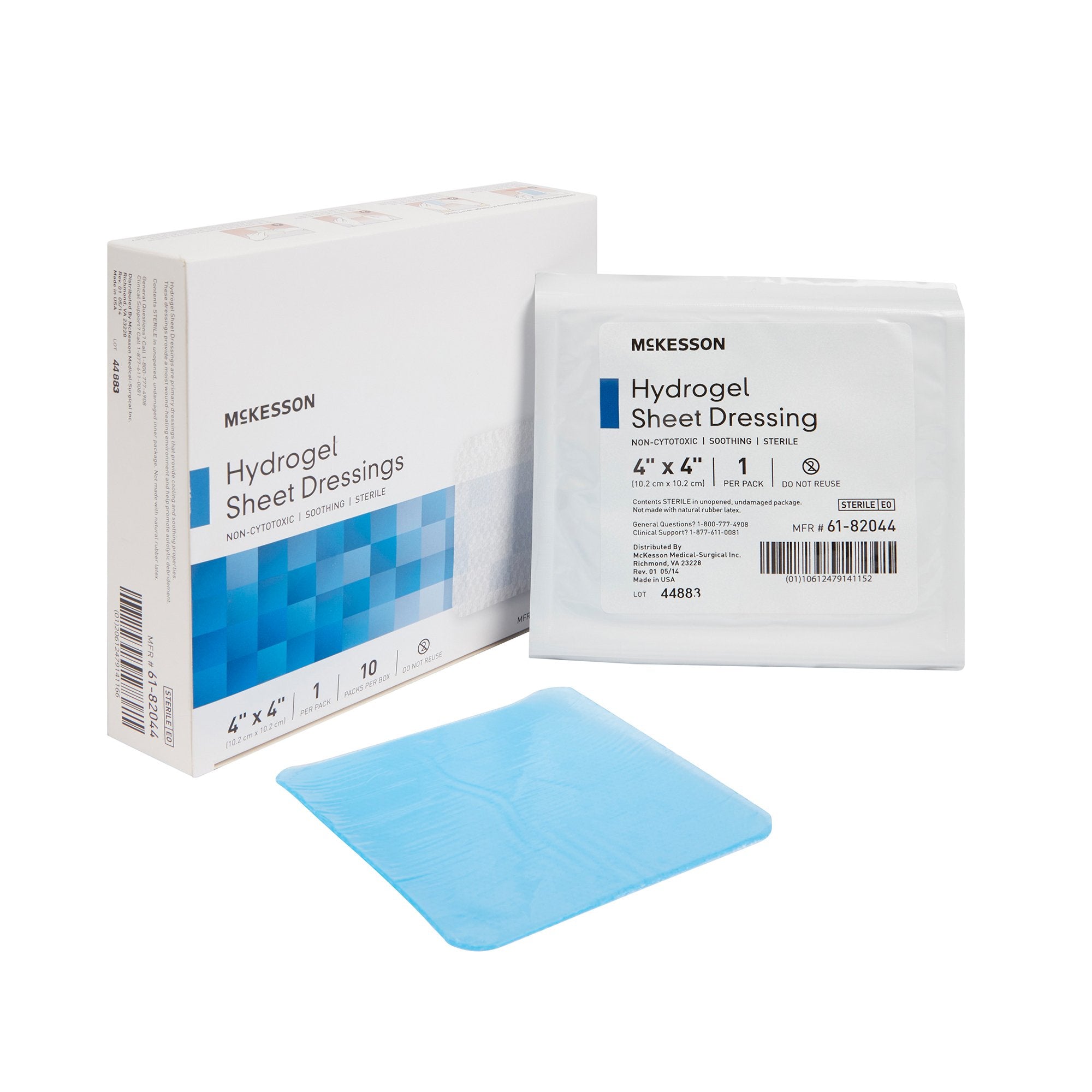 Hydrogel Wound Dressing McKesson Sheet 4 X 4 Inch Sheet Sterile