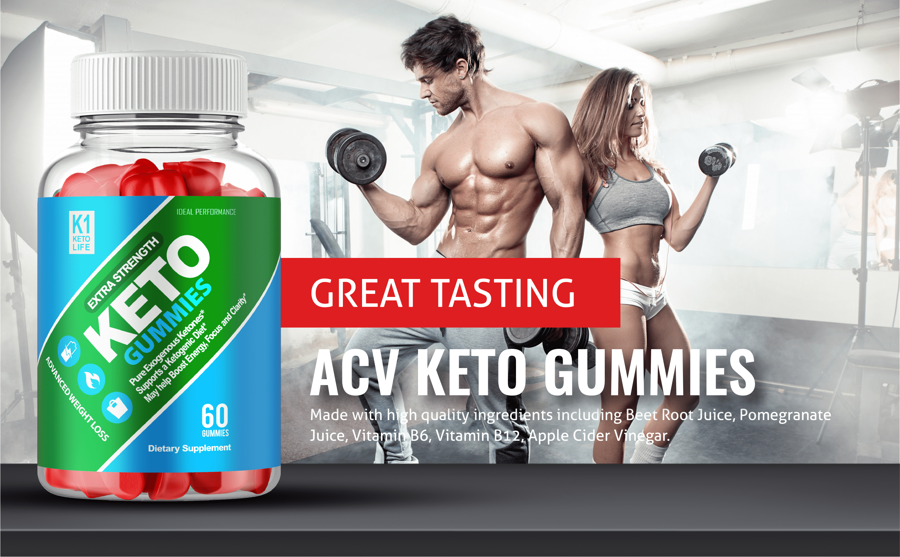 K1 Keto Life Gummies Advanced Weight Loss Extra Strengh (60 Gummies)