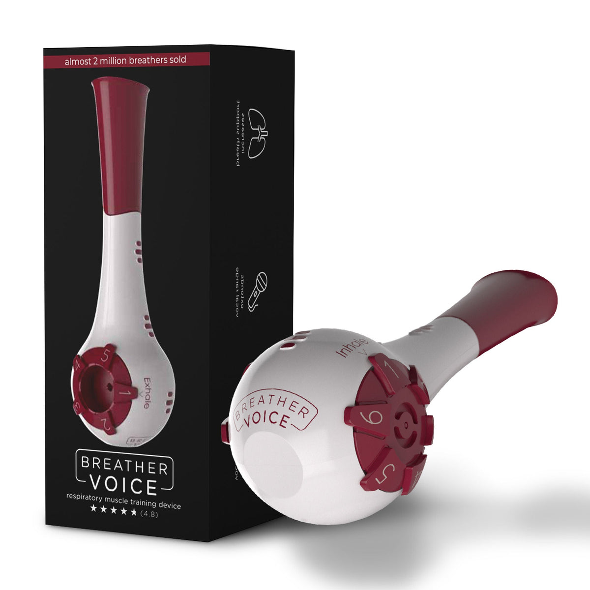 Respiratory Muscle Trainer Breather Voice Adult, Packaging Type- Each Default Title