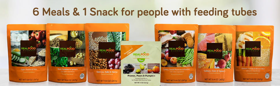 Tube Feeding Formula Real Food Blends Turkey / Sweet Potatoes / Peaches Flavor Liquid 9.4 oz. Pouch,Packaging Type- Each