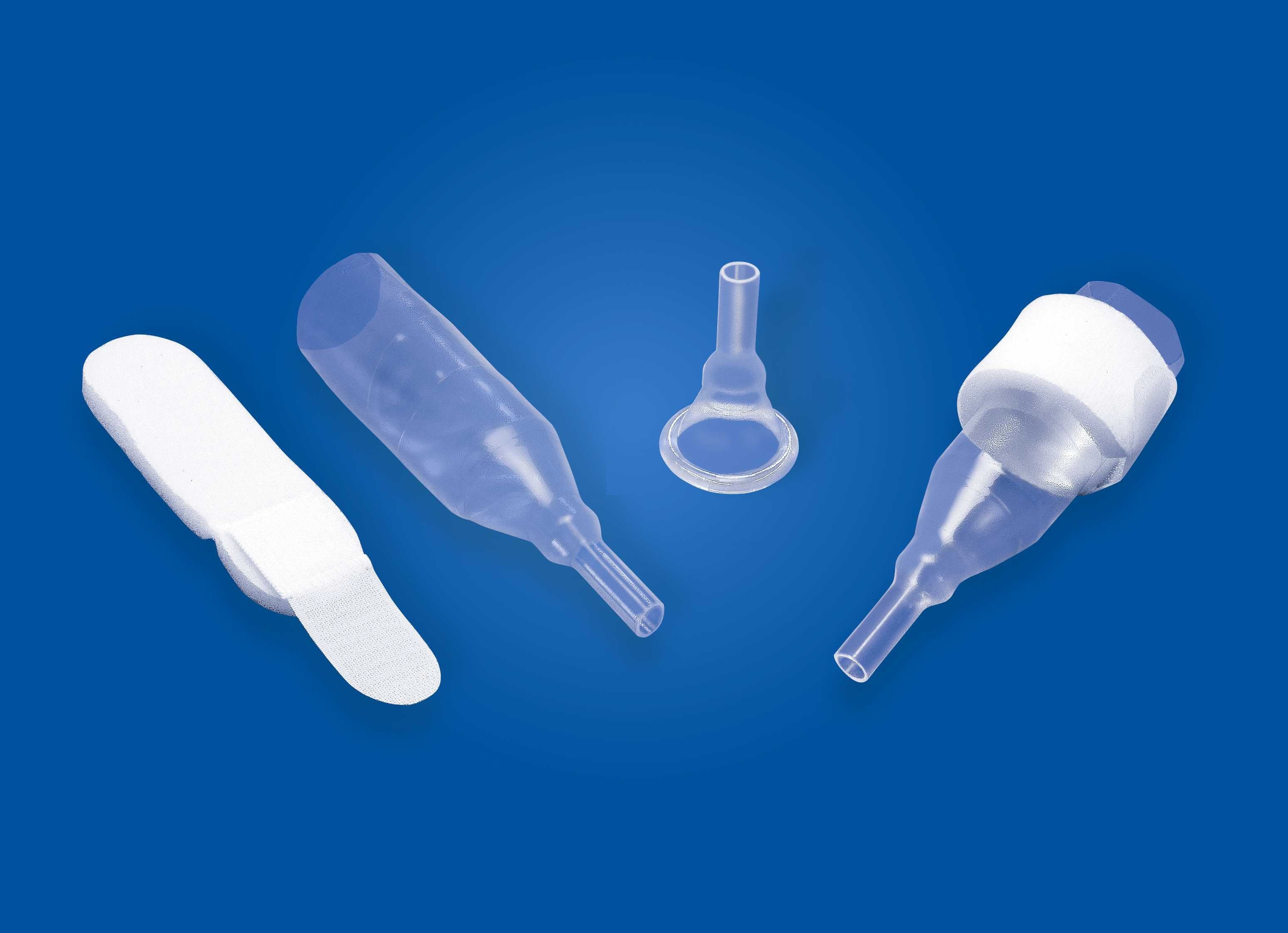 Male External Catheter Natural Non-Adhesive Reusable Strap Silicone Intermediate, Packaging Type- Box