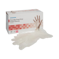 Exam Glove McKesson Small NonSterile Vinyl Standard Cuff Length Smooth Clear Not Rated | 10Box/Case Small 150 · Case of 1500