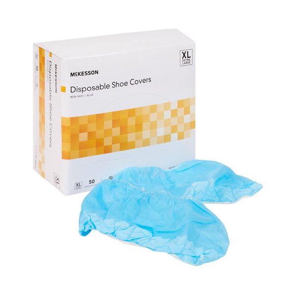 Shoe Cover McKesson X-Large Shoe High Nonskid Sole Blue NonSterile Default Title