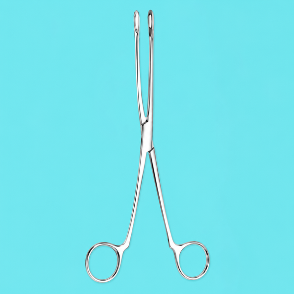 Sponge Forceps Straight Serrated 9 1/2