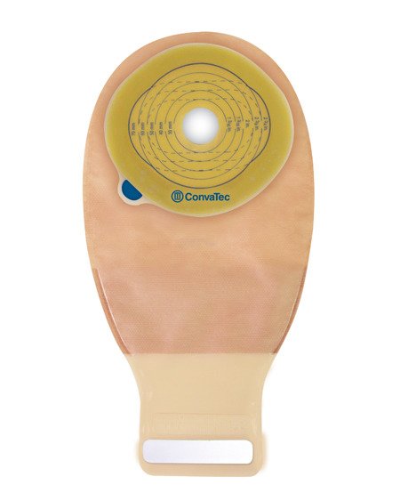 Ostomy Pouch Esteem+ One-Piece System 12 Inch Length Pre-Cut 1-3/8 Inch Stoma Drainable