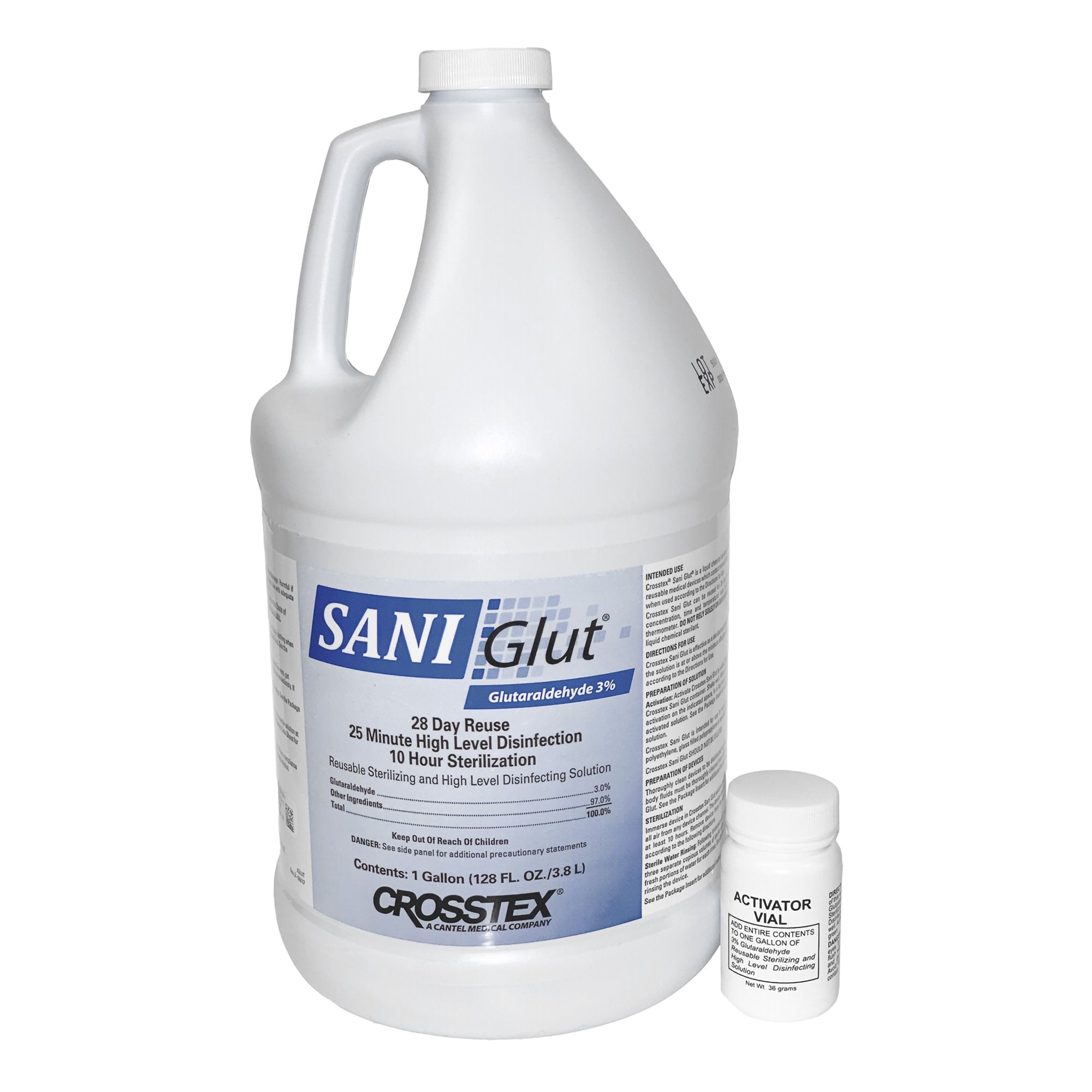 Glutaraldehyde High-Level Disinfectant SANI Glut Activation Required Liquid 1 gal. Jug Reusable