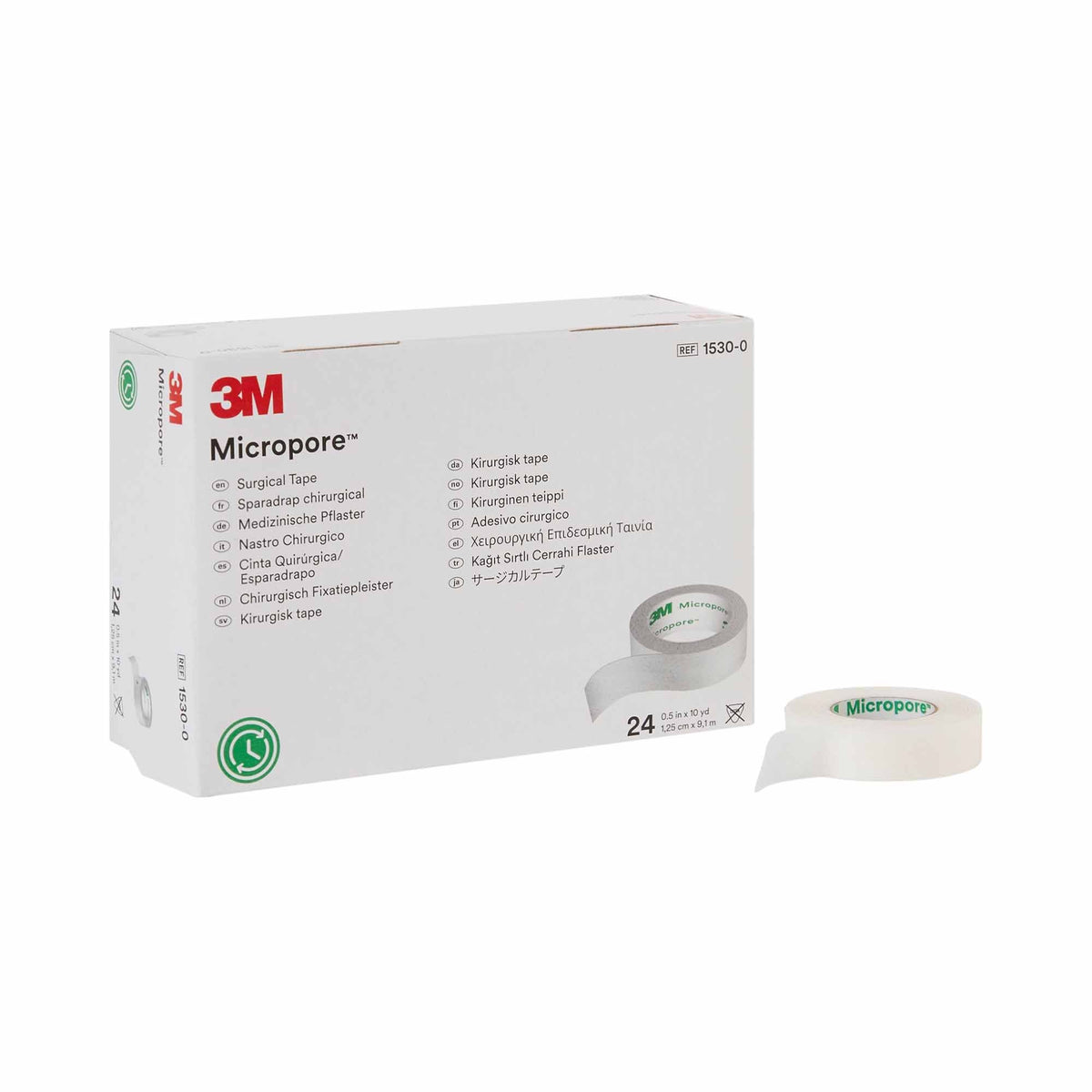 Medical Tape 3M Micropore White 1 Inch X 1-1/2 Yard Paper NonSterile - 1/2 inch x 10 yd (Case)