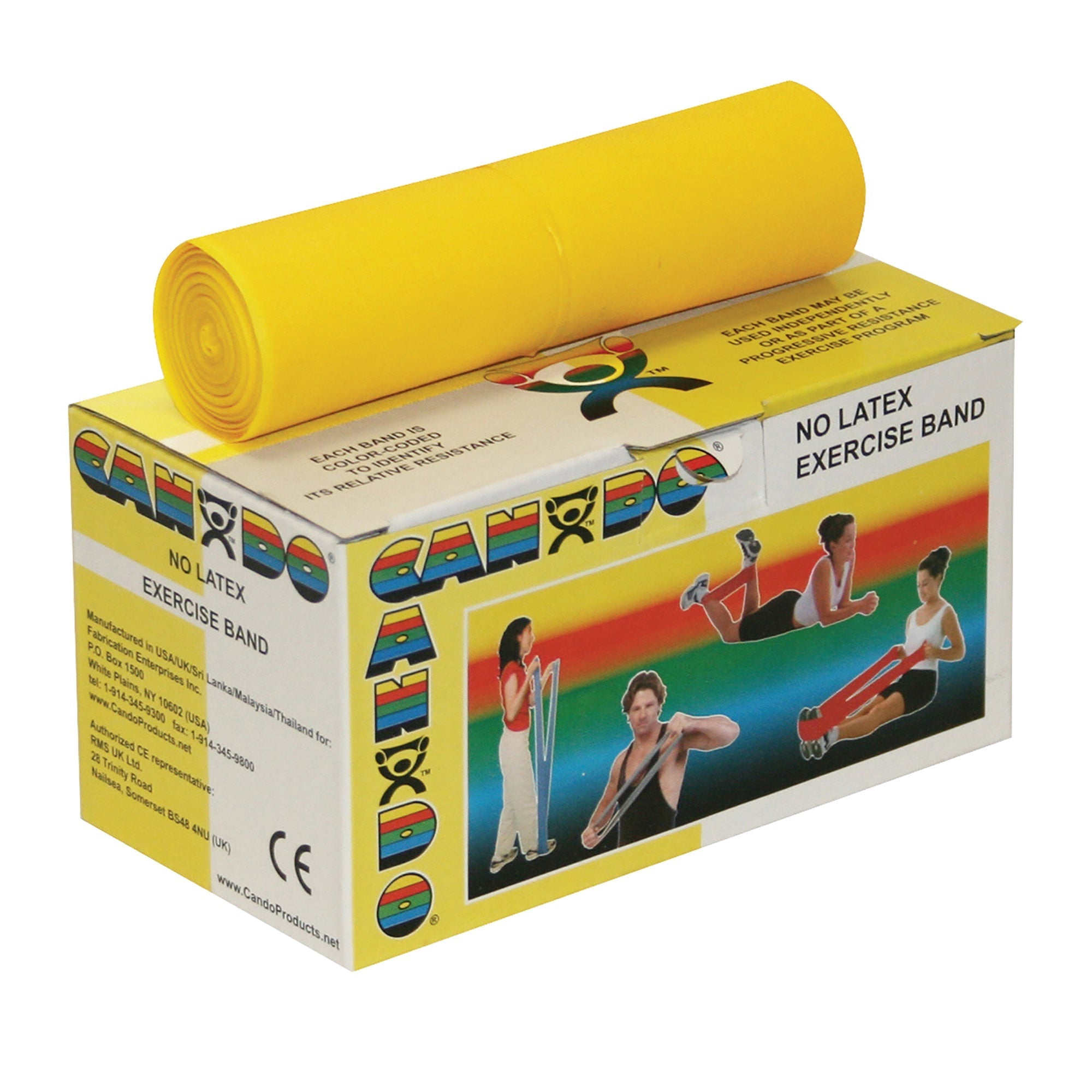 Exercise Resistance Band CanDo Yellow 5 Inch X 6 Yard X Light Resistance
