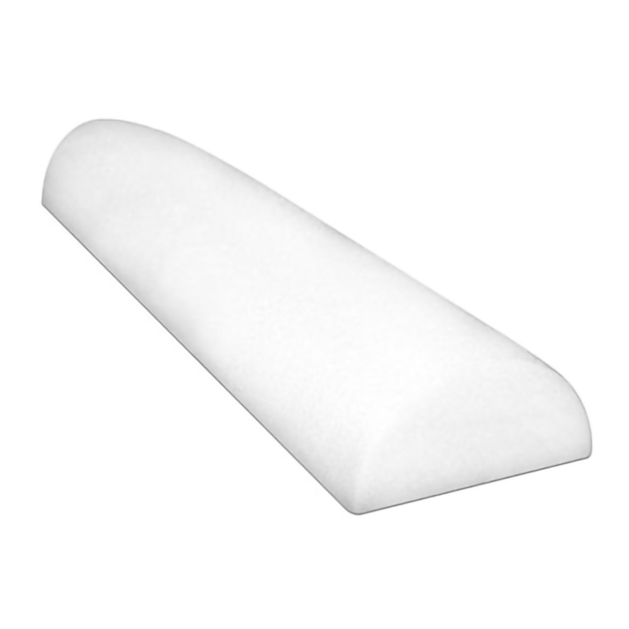 CanDo Half Round Therapy Foam Roller White Polyethylene Foam 6 X 36 Inch